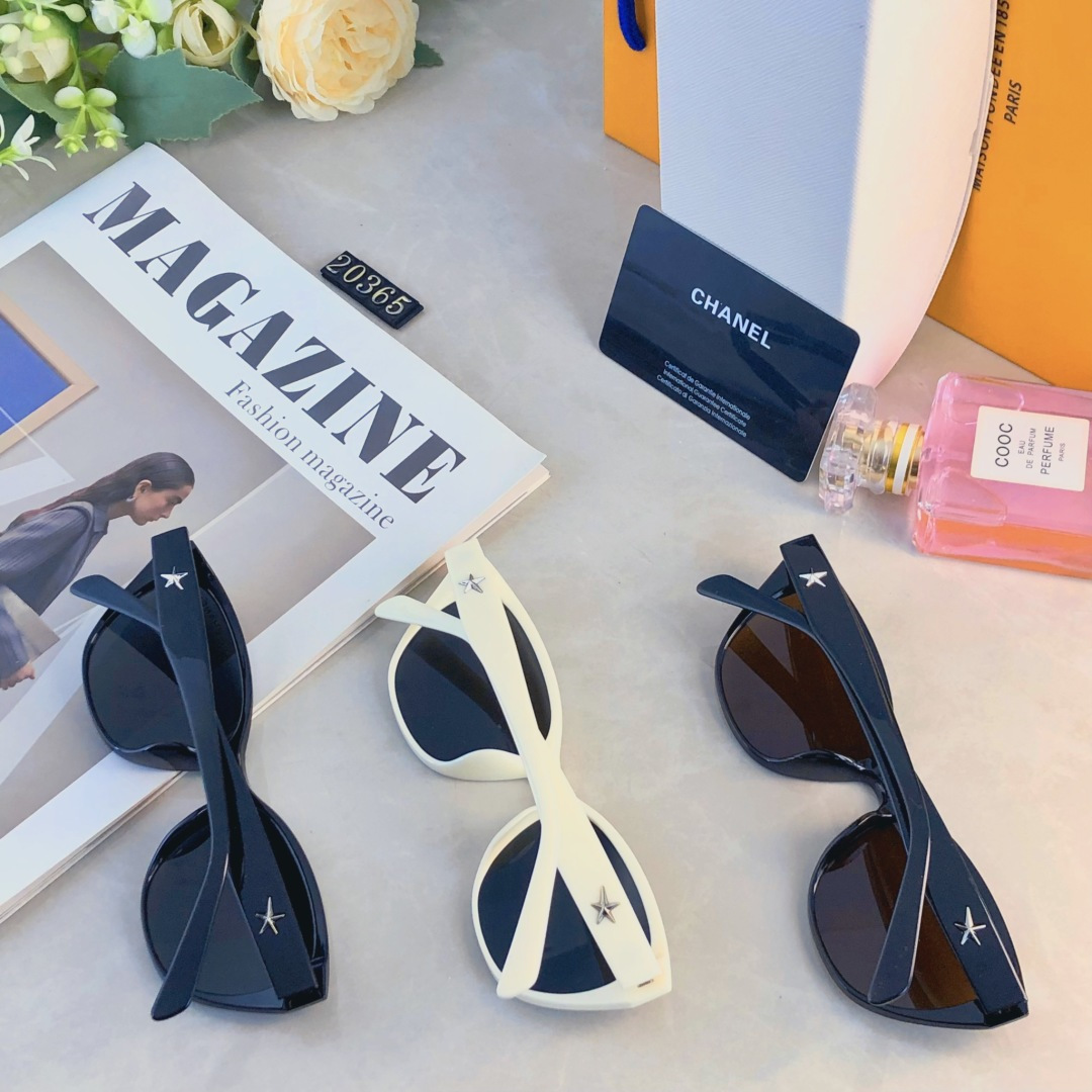 。。Chanel三角猫眼墨镜女款高级感新款窄框小框复古美式辣妹太阳镜眼镜