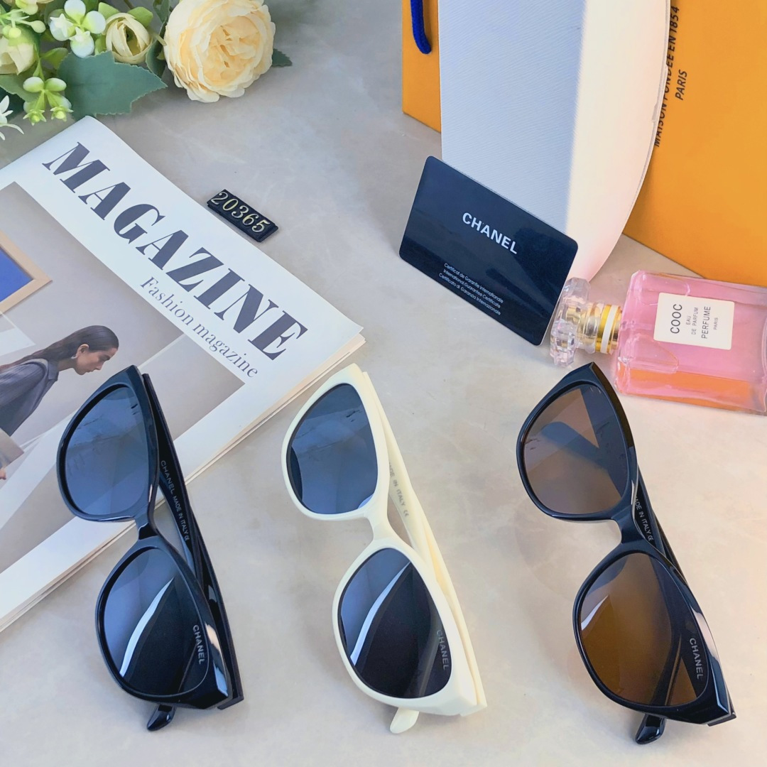 。。Chanel三角猫眼墨镜女款高级感新款窄框小框复古美式辣妹太阳镜眼镜