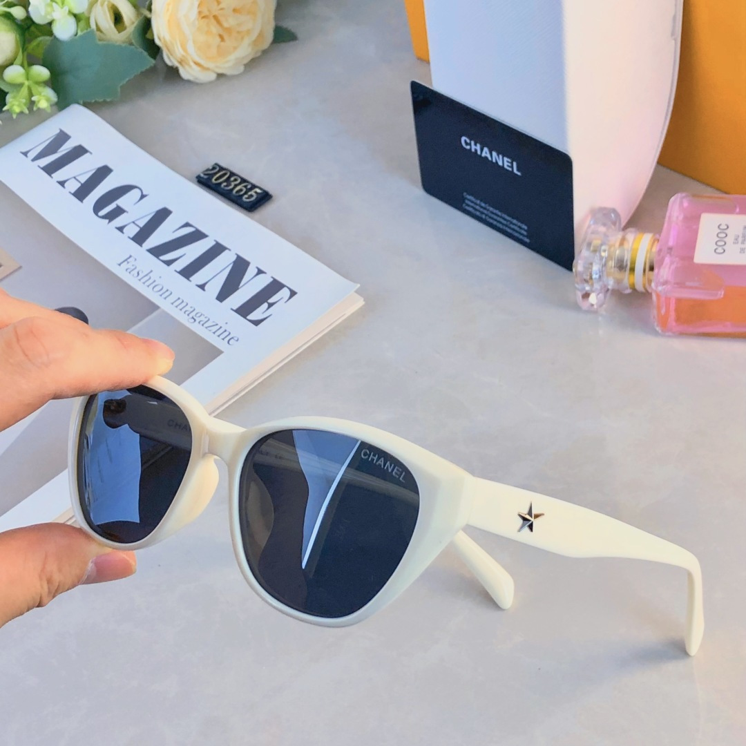 。。Chanel三角猫眼墨镜女款高级感新款窄框小框复古美式辣妹太阳镜眼镜