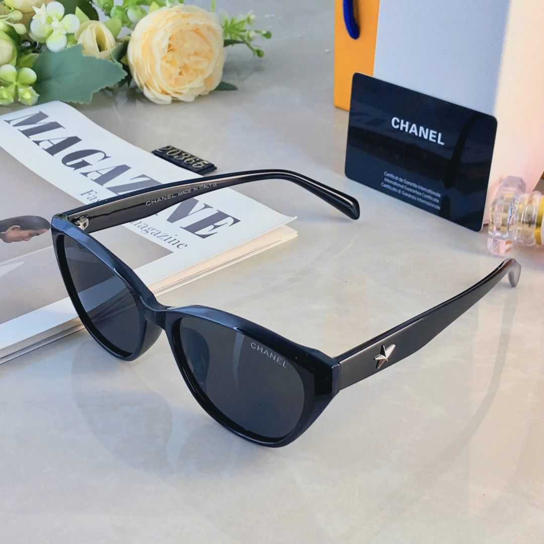 。。Chanel三角猫眼墨镜女款高级感新款窄框小框复古美式辣妹太阳镜眼镜