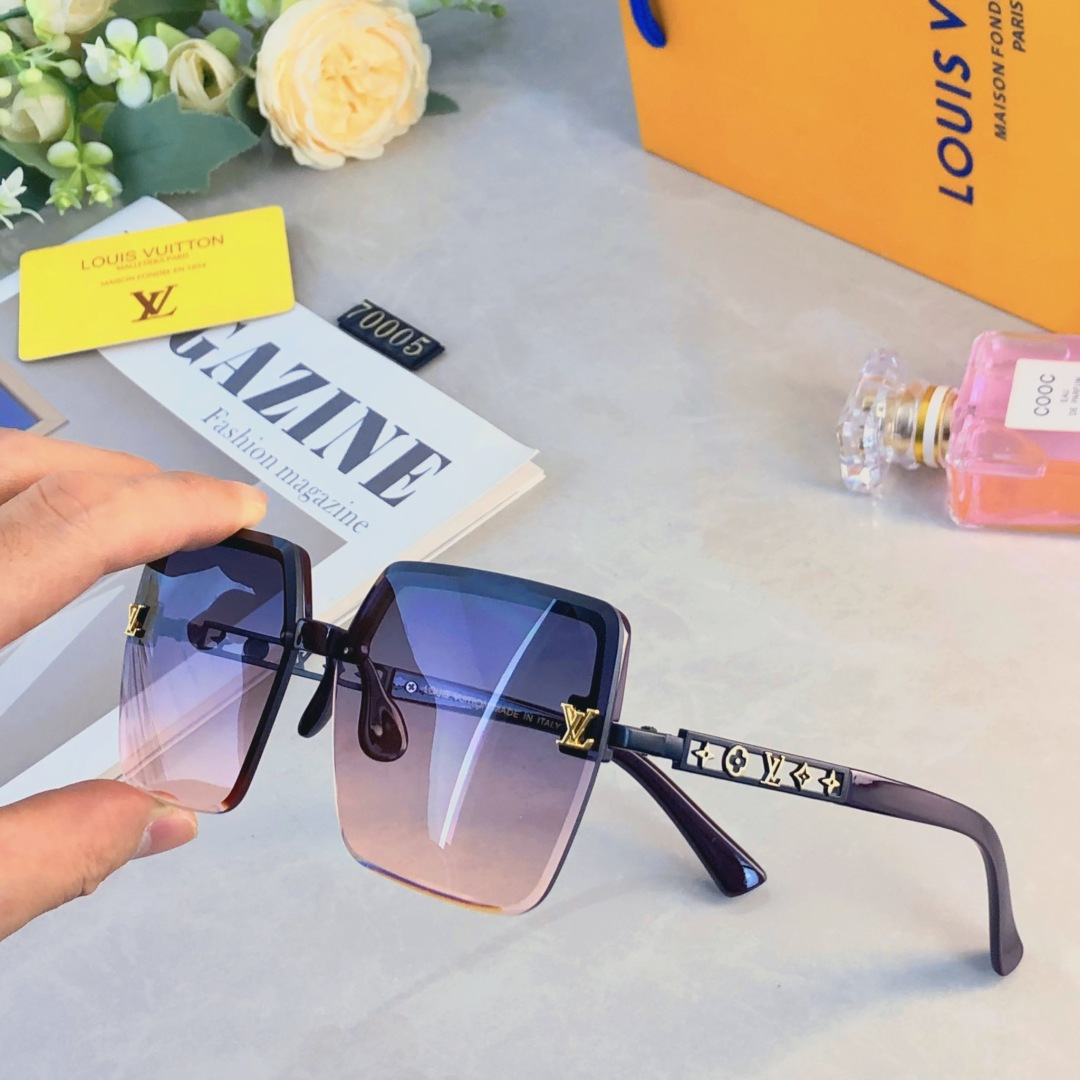 。。Louis vuitto*新款太阳镜气质高级感墨镜女大脸显瘦无框时尚眼镜防紫外线