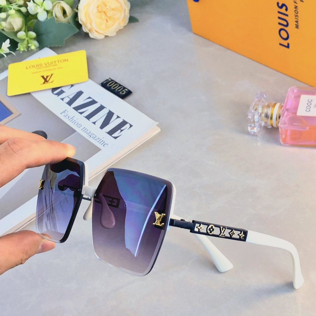 。。Louis vuitto*新款太阳镜气质高级感墨镜女大脸显瘦无框时尚眼镜防紫外线