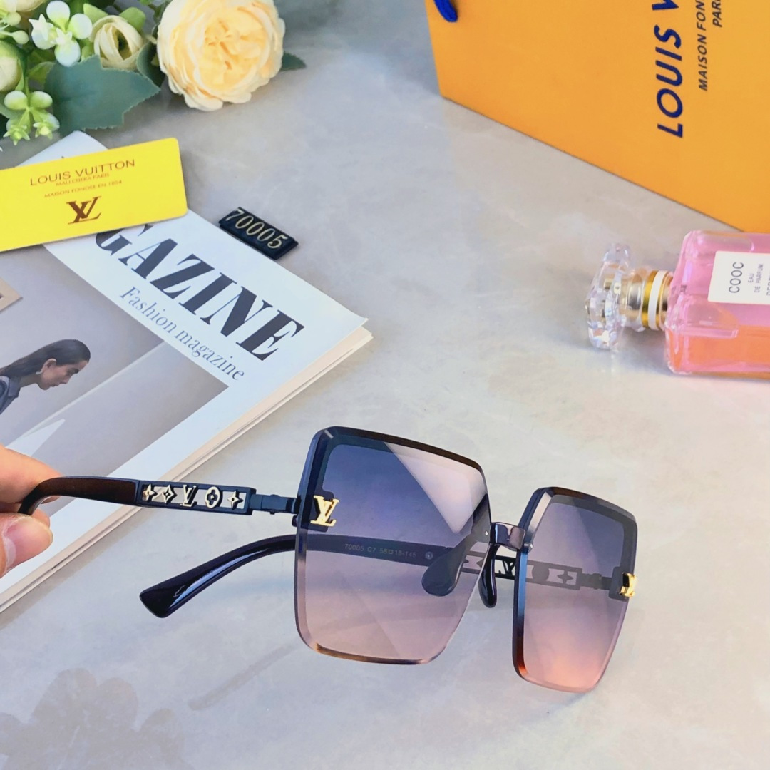 。。Louis vuitto*新款太阳镜气质高级感墨镜女大脸显瘦无框时尚眼镜防紫外线