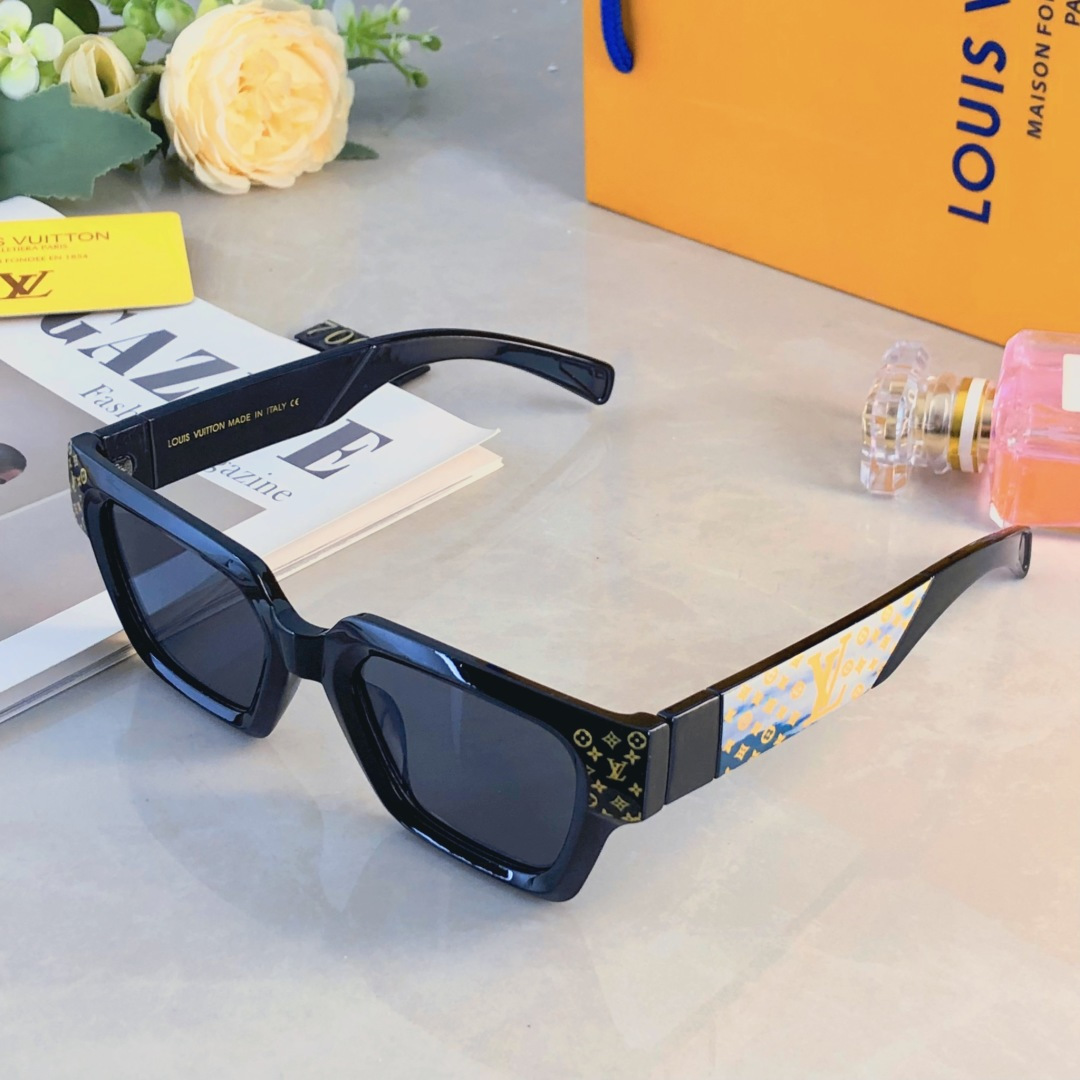 。。Louis vuitto*欧美复古小方形太阳眼镜男女街拍走秀高级感装饰时髦猫眼墨镜