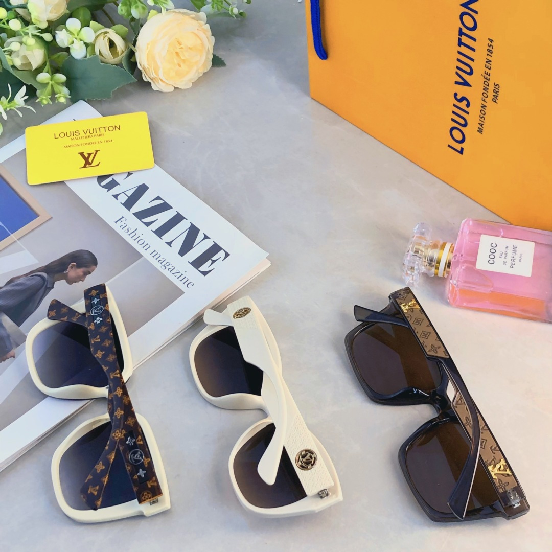 。。Louis vuitto*新款复古猫眼时髦潮搭高级感遮阳墨镜港风个性街拍防紫外线太阳镜