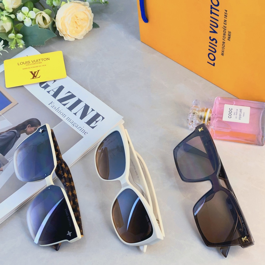 。。Louis vuitto*新款复古猫眼时髦潮搭高级感遮阳墨镜港风个性街拍防紫外线太阳镜