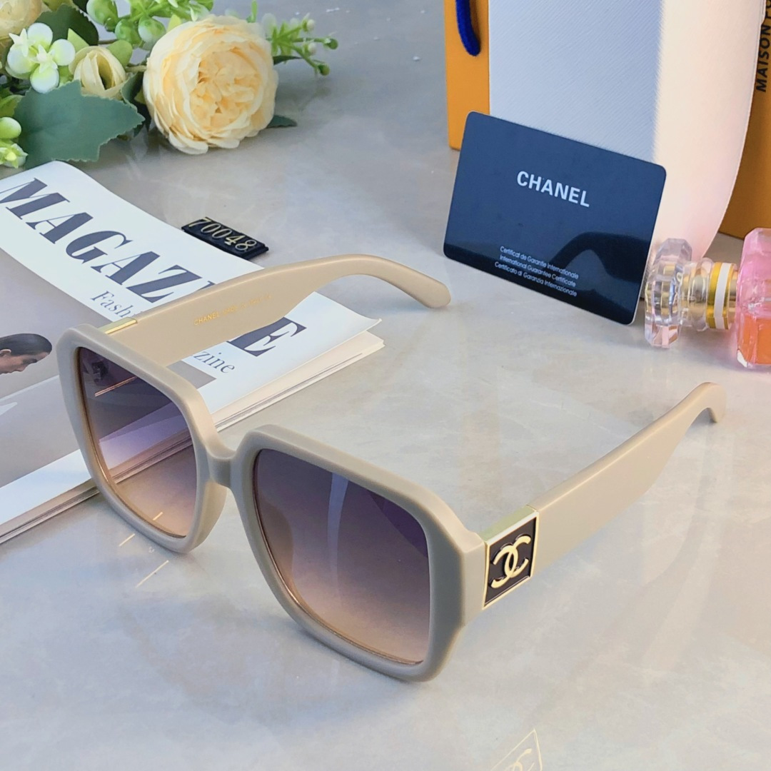 。。Chane*方形百搭简约韩版太阳镜新款墨镜高级感防紫外线大脸太阳眼镜