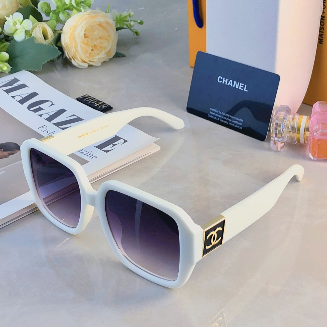 。。Chane*方形百搭简约韩版太阳镜新款墨镜高级感防紫外线大脸太阳眼镜