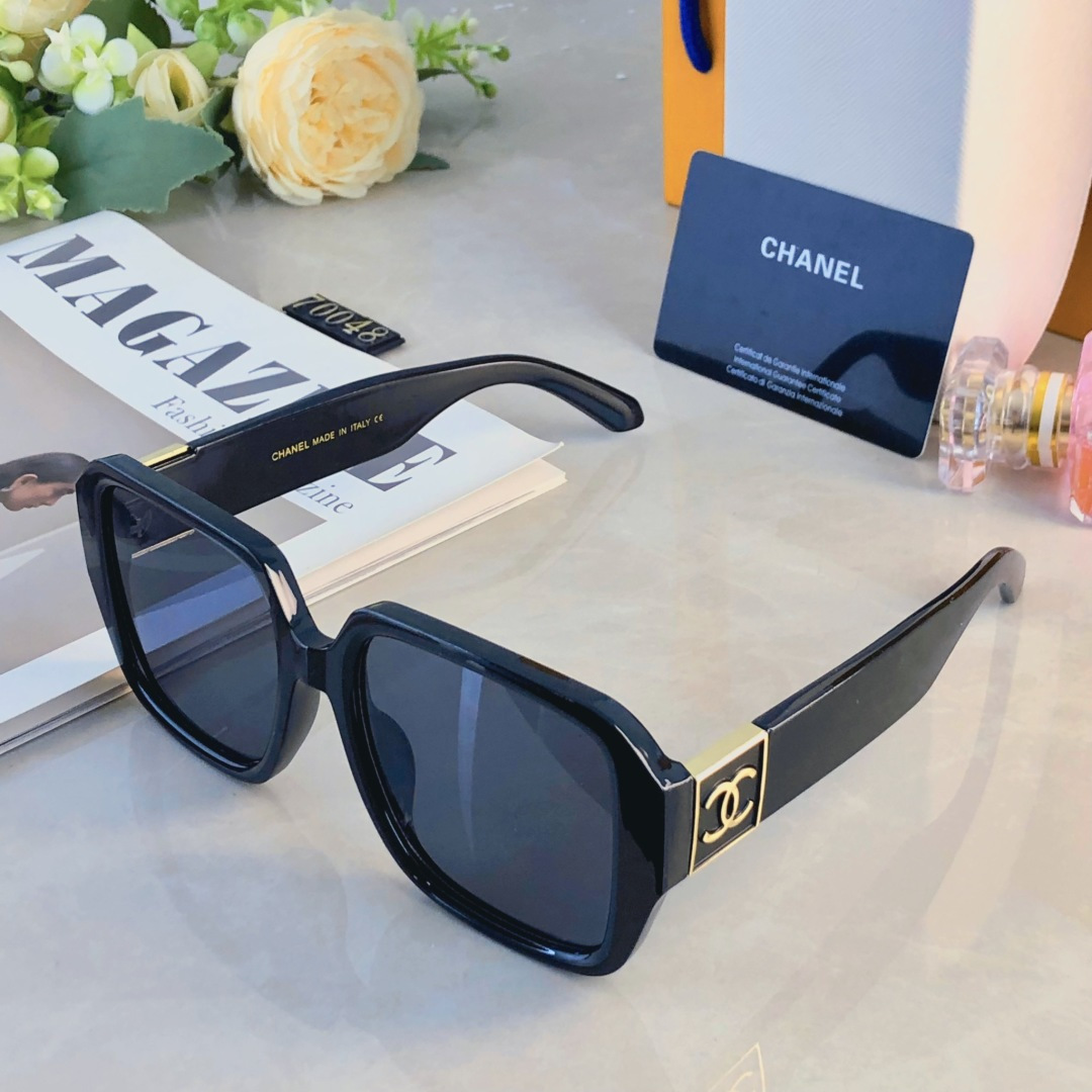 。。Chane*方形百搭简约韩版太阳镜新款墨镜高级感防紫外线大脸太阳眼镜