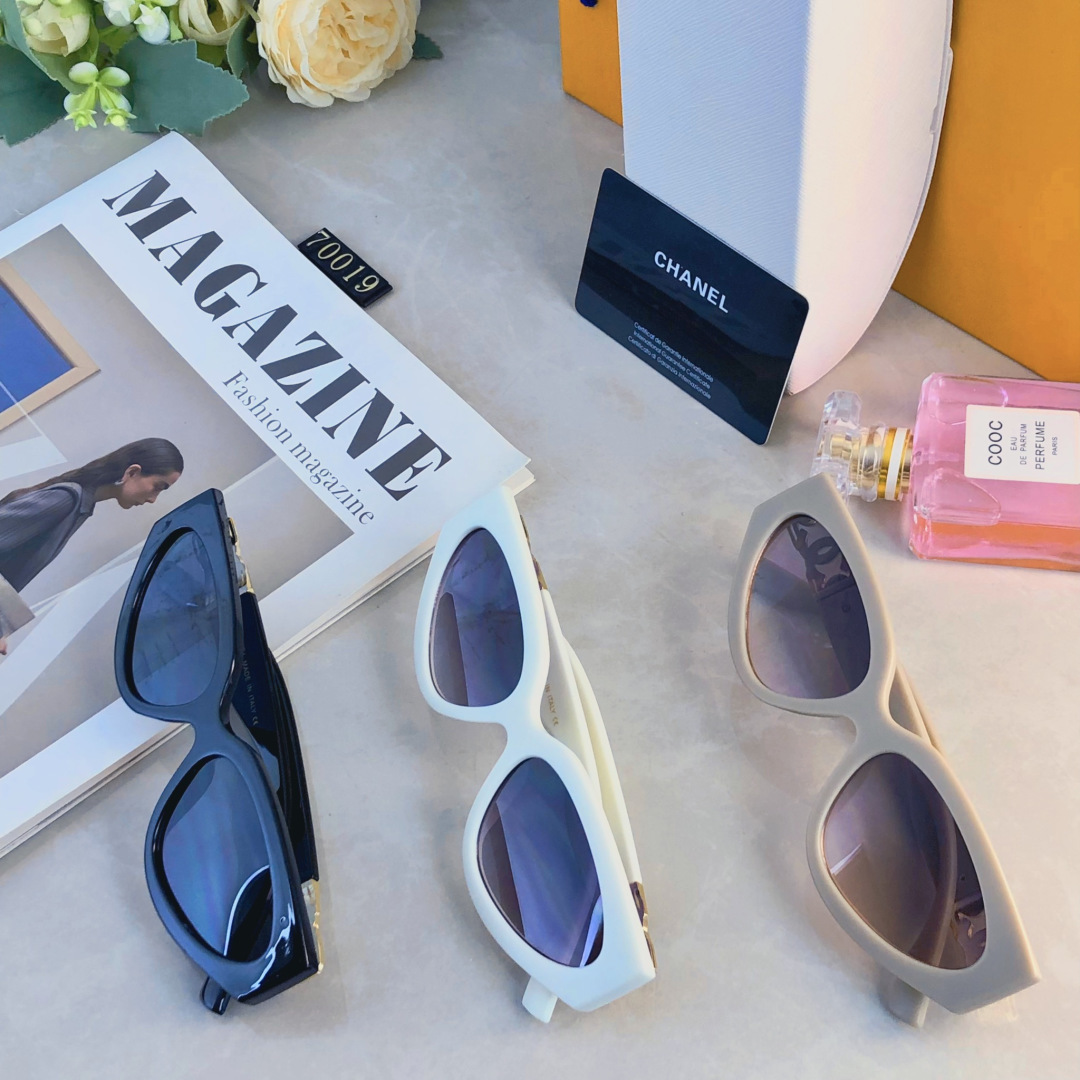 。。Chane*长方形小框太阳眼镜时尚网红风遮阳墨镜紫外线