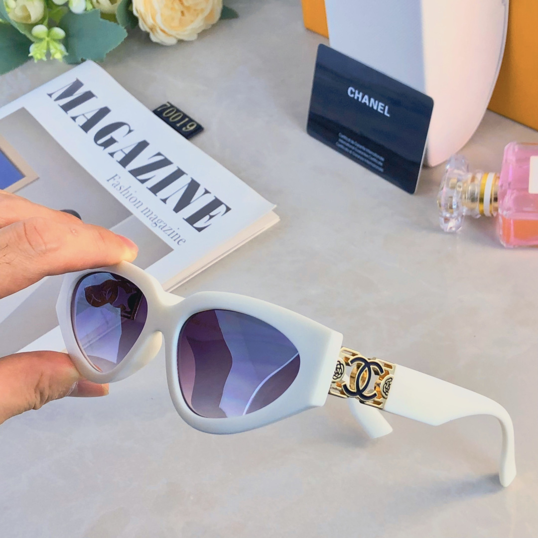 。。Chane*长方形小框太阳眼镜时尚网红风遮阳墨镜紫外线