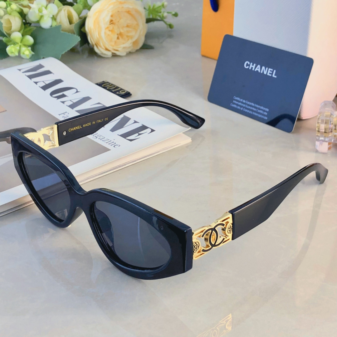 。。Chane*长方形小框太阳眼镜时尚网红风遮阳墨镜紫外线