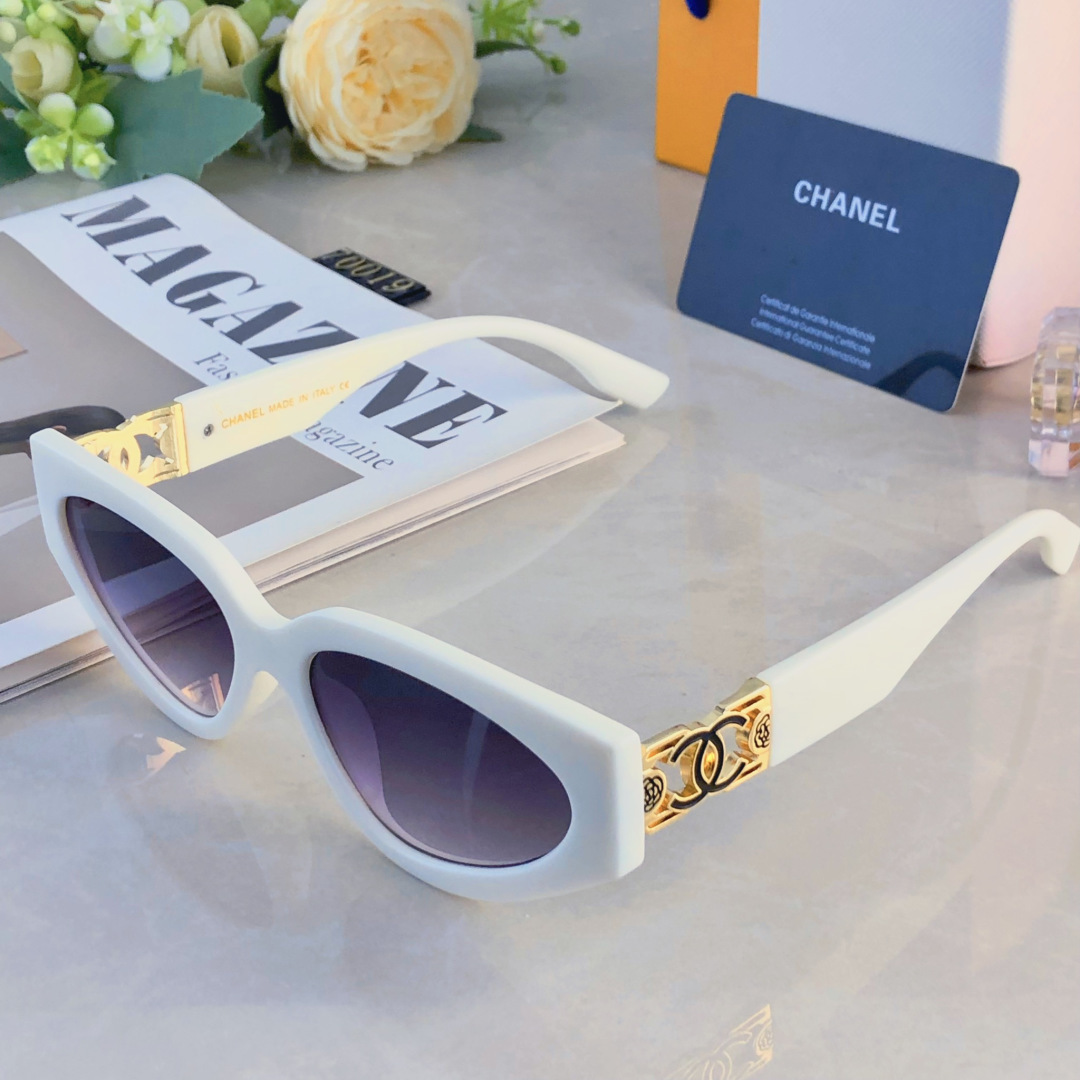 。。Chane*长方形小框太阳眼镜时尚网红风遮阳墨镜紫外线