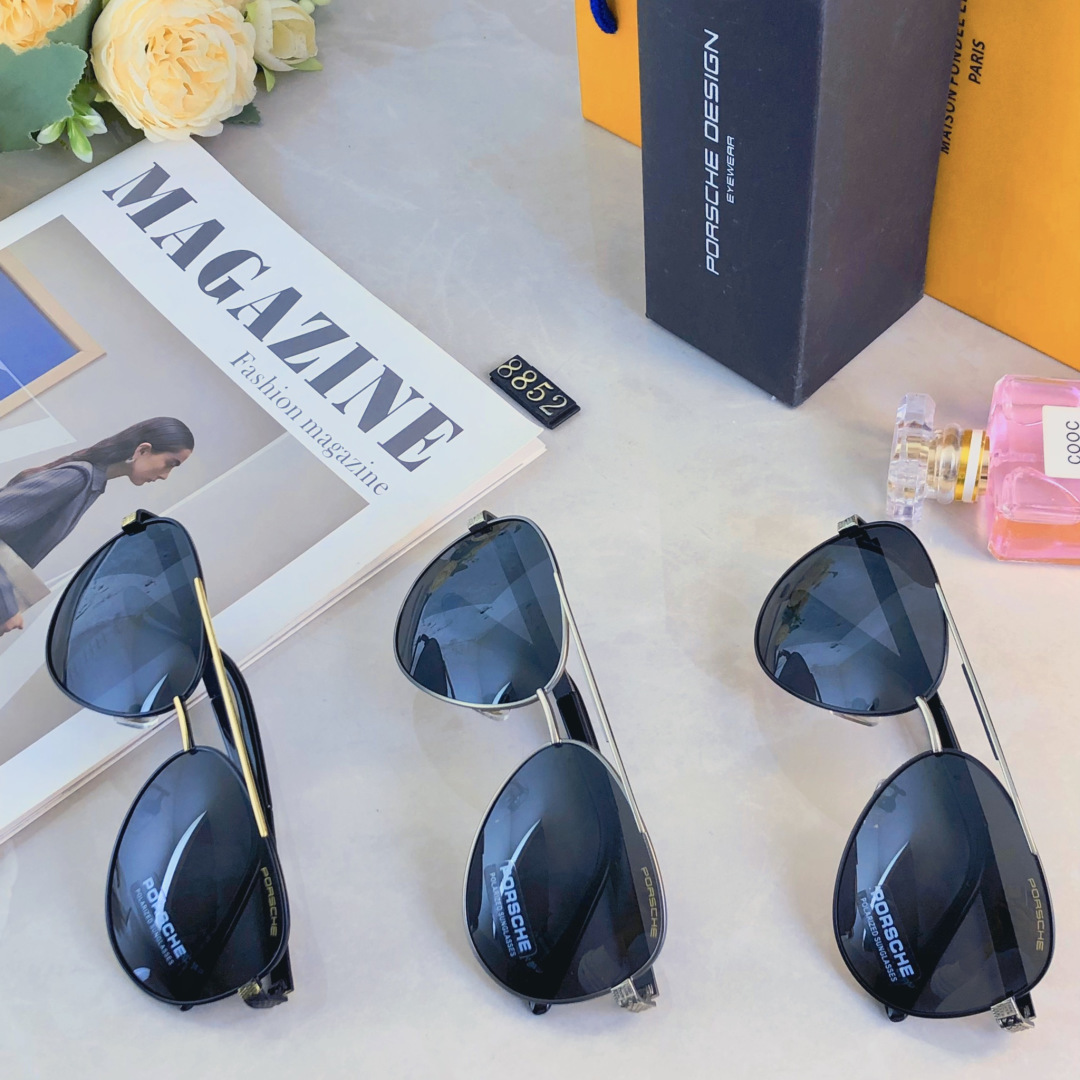 。。Porsch*墨镜男款新款潮流帅气蛤蟆镜防紫外线防晒偏光太阳眼镜高级感