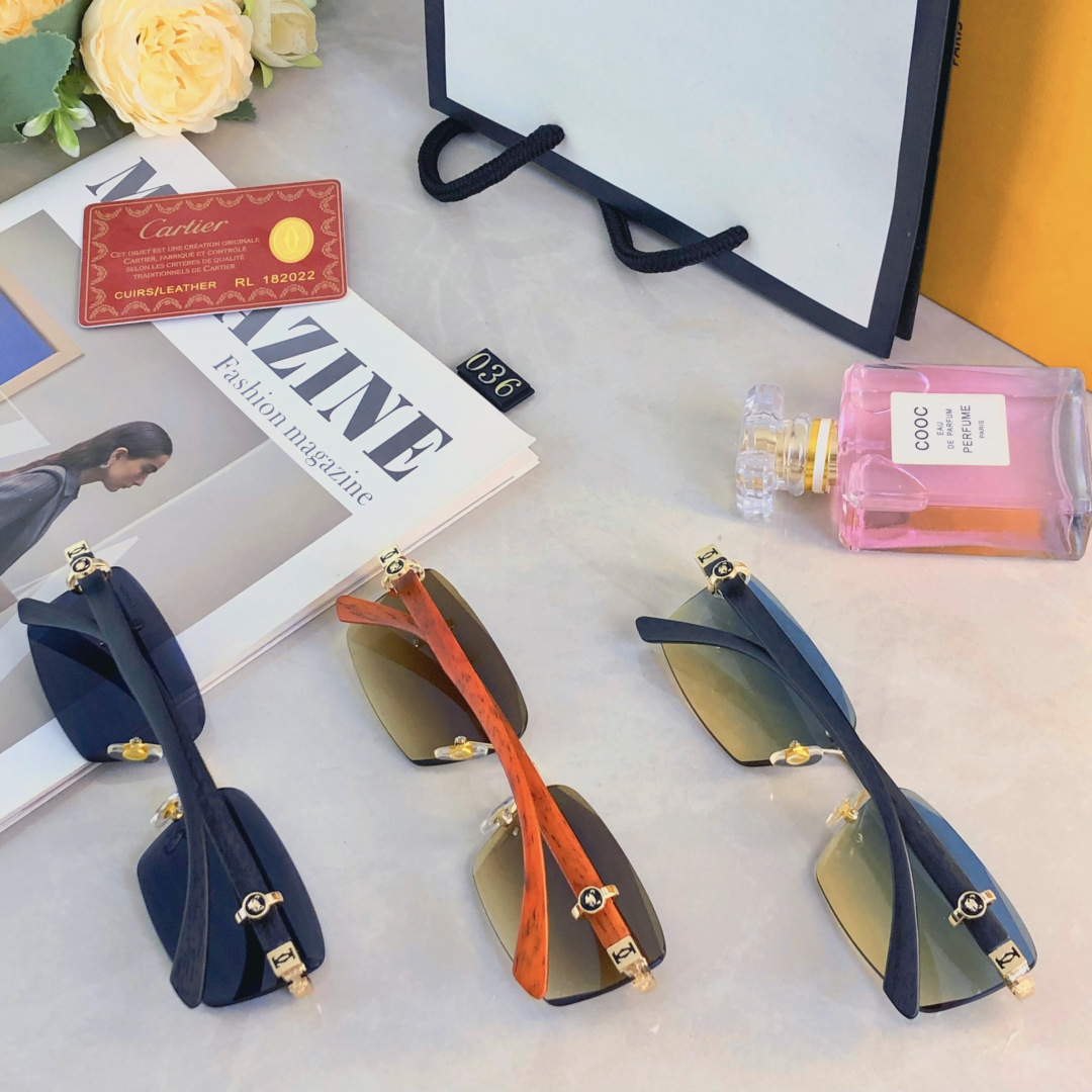 。。Cartie*欧美方形前卫个性小框太阳眼镜女ins无框超酷网红墨镜防紫外线男