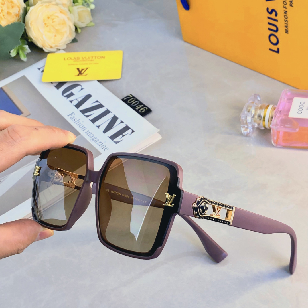 。。Louis vuitto*新款女士太阳镜欧美时尚百搭复古墨镜防紫外线遮阳太阳眼镜