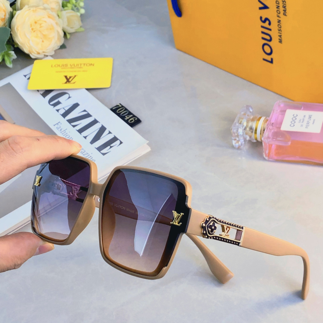 。。Louis vuitto*新款女士太阳镜欧美时尚百搭复古墨镜防紫外线遮阳太阳眼镜