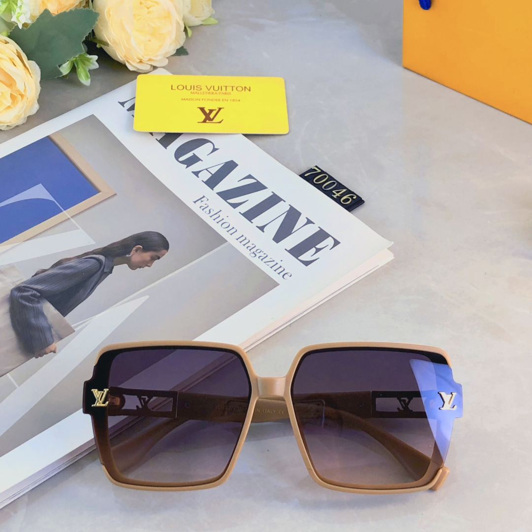 。。Louis vuitto*新款女士太阳镜欧美时尚百搭复古墨镜防紫外线遮阳太阳眼镜