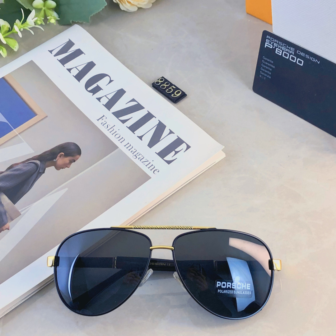 。。Porsch*墨镜男款新款潮流帅气蛤蟆镜防紫外线防晒偏光太阳眼镜高级感