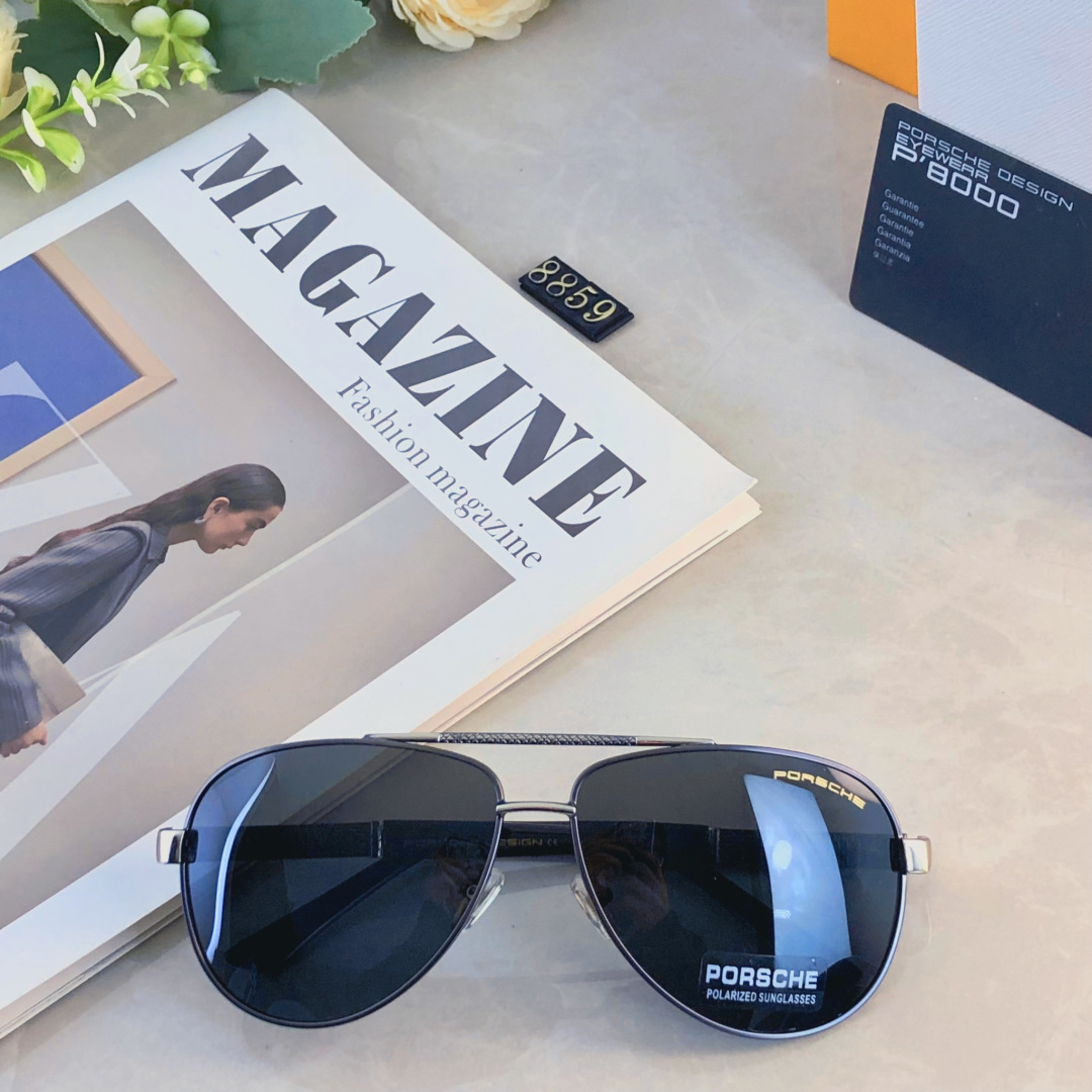 。。Porsch*墨镜男款新款潮流帅气蛤蟆镜防紫外线防晒偏光太阳眼镜高级感