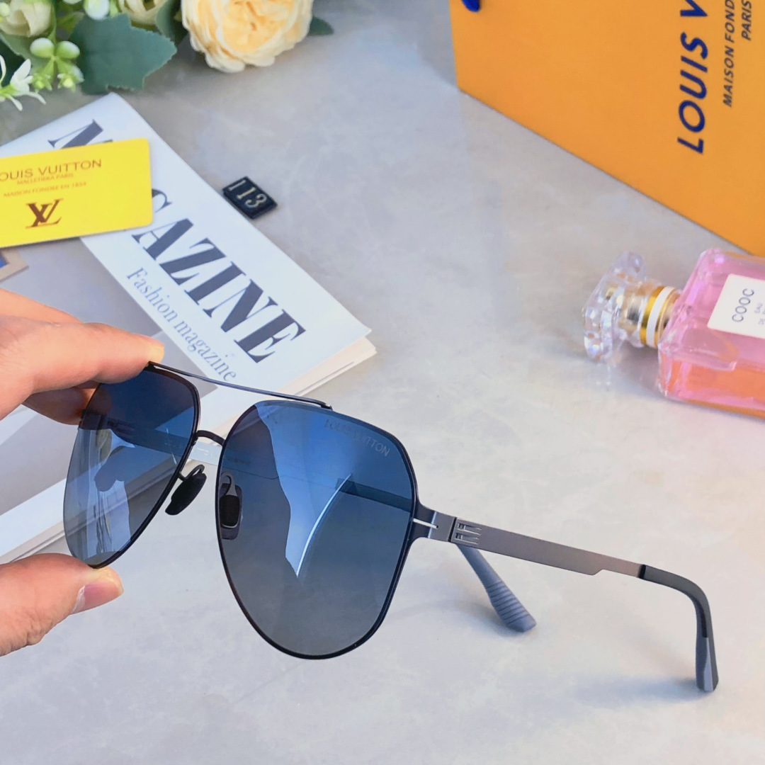 。。Louis vuitto*简约时尚尼龙偏光蛤蟆镜超酷帅气UV400防紫外线户外飞行员太阳镜