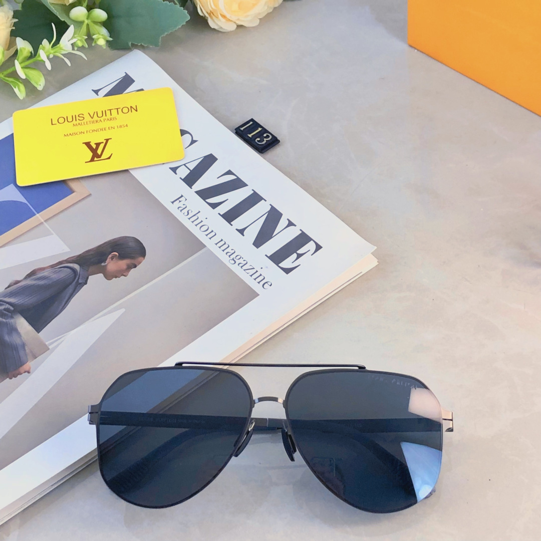 。。Louis vuitto*简约时尚尼龙偏光蛤蟆镜超酷帅气UV400防紫外线户外飞行员太阳镜