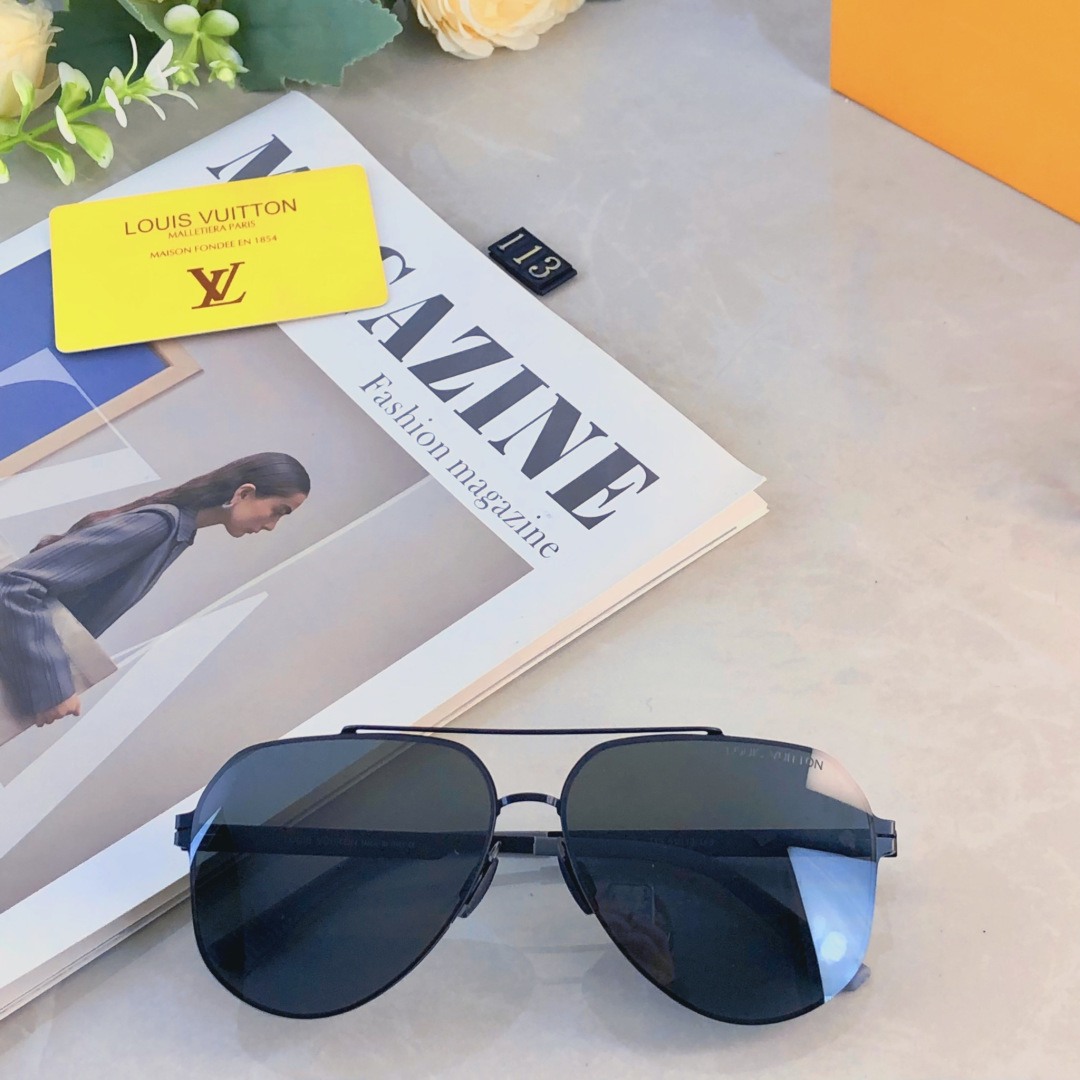 。。Louis vuitto*简约时尚尼龙偏光蛤蟆镜超酷帅气UV400防紫外线户外飞行员太阳镜