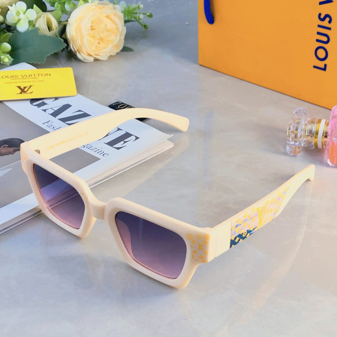 。。Louis vuitto*欧美复古时髦小方框墨镜女潮圆脸显瘦高级感装饰太阳眼镜