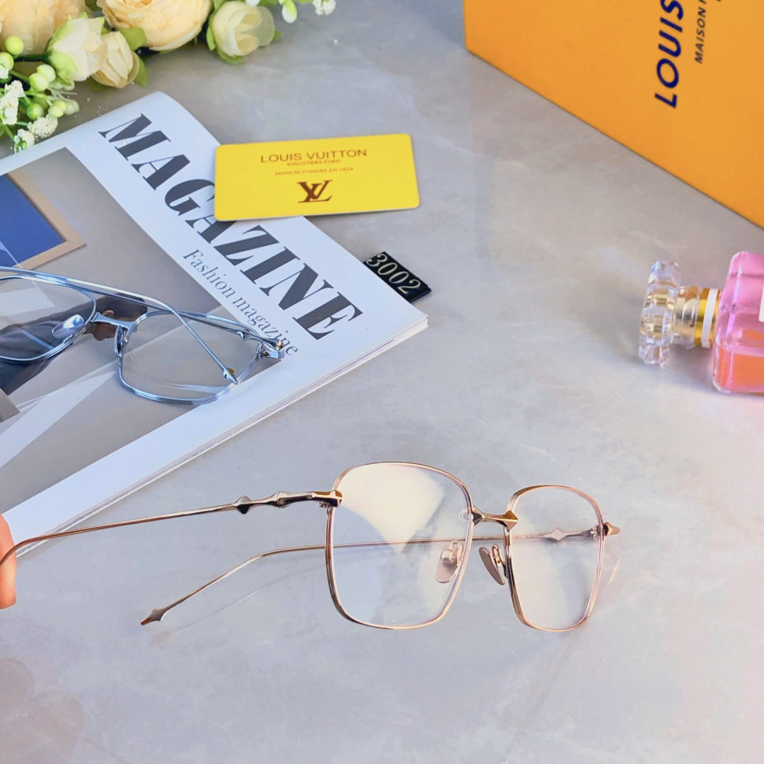 。。Louis vuitto*韩版风格金属方形平光眼镜UV400防紫外线辐射可配近视太阳眼镜