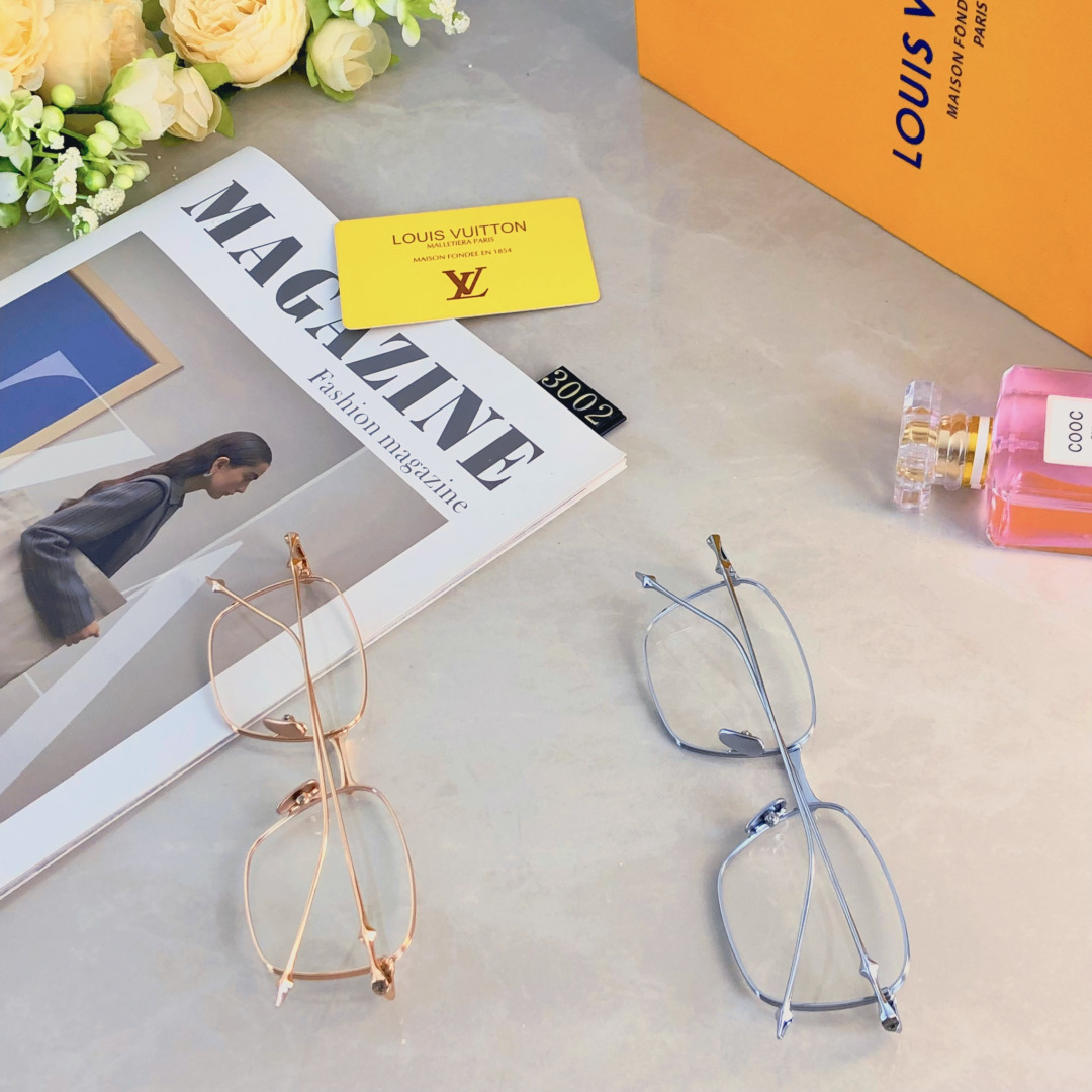 。。Louis vuitto*韩版风格金属方形平光眼镜UV400防紫外线辐射可配近视太阳眼镜