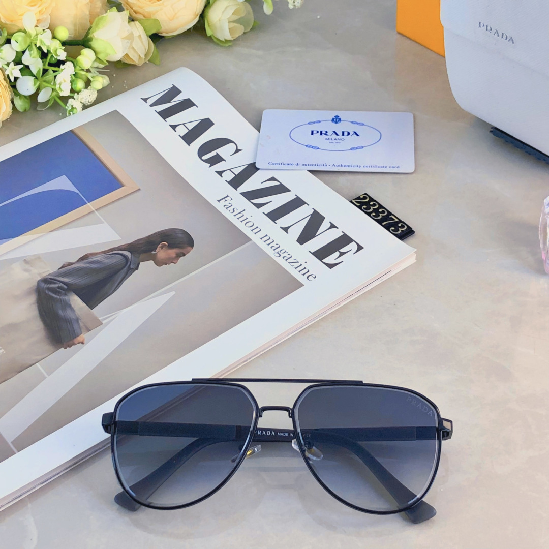 。。Prad*时尚欧美双梁太阳镜防晒防紫外线商务墨镜户外遮阳眼镜蛤蟆镜