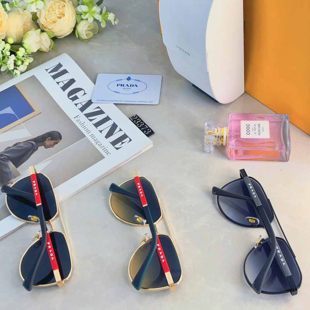 。。Prad*时尚欧美双梁太阳镜防晒防紫外线商务墨镜户外遮阳眼镜蛤蟆镜