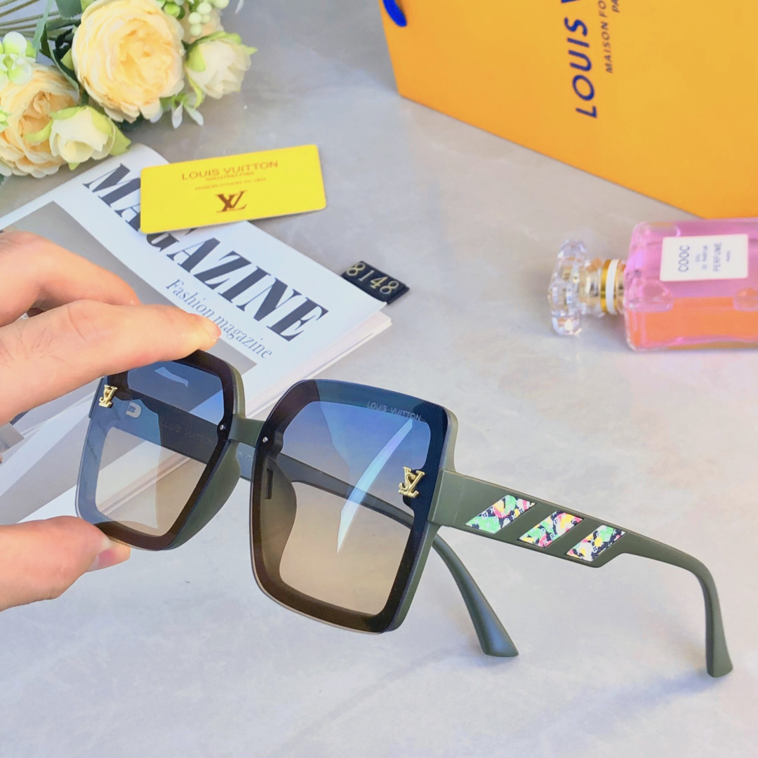。。Louis vuitto*新款高级感大框方形时尚太阳镜复古休闲个性潮流墨镜防紫外线