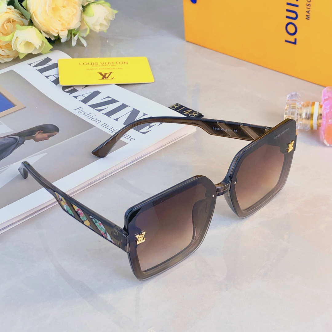 。。Louis vuitto*新款高级感大框方形时尚太阳镜复古休闲个性潮流墨镜防紫外线