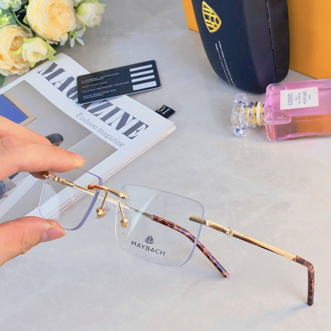 。。Maybac*气质超酷无边框近视眼镜可配度数无框眼睛镜架