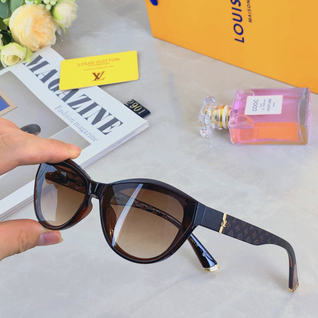 。。Louis vuitto*韩系复古猫眼墨镜女款新款高级感显脸小太阳眼镜防紫外线