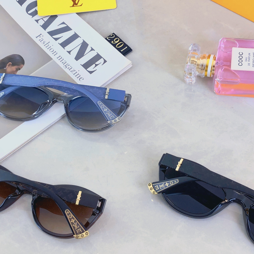 。。Louis vuitto*韩系复古猫眼墨镜女款新款高级感显脸小太阳眼镜防紫外线