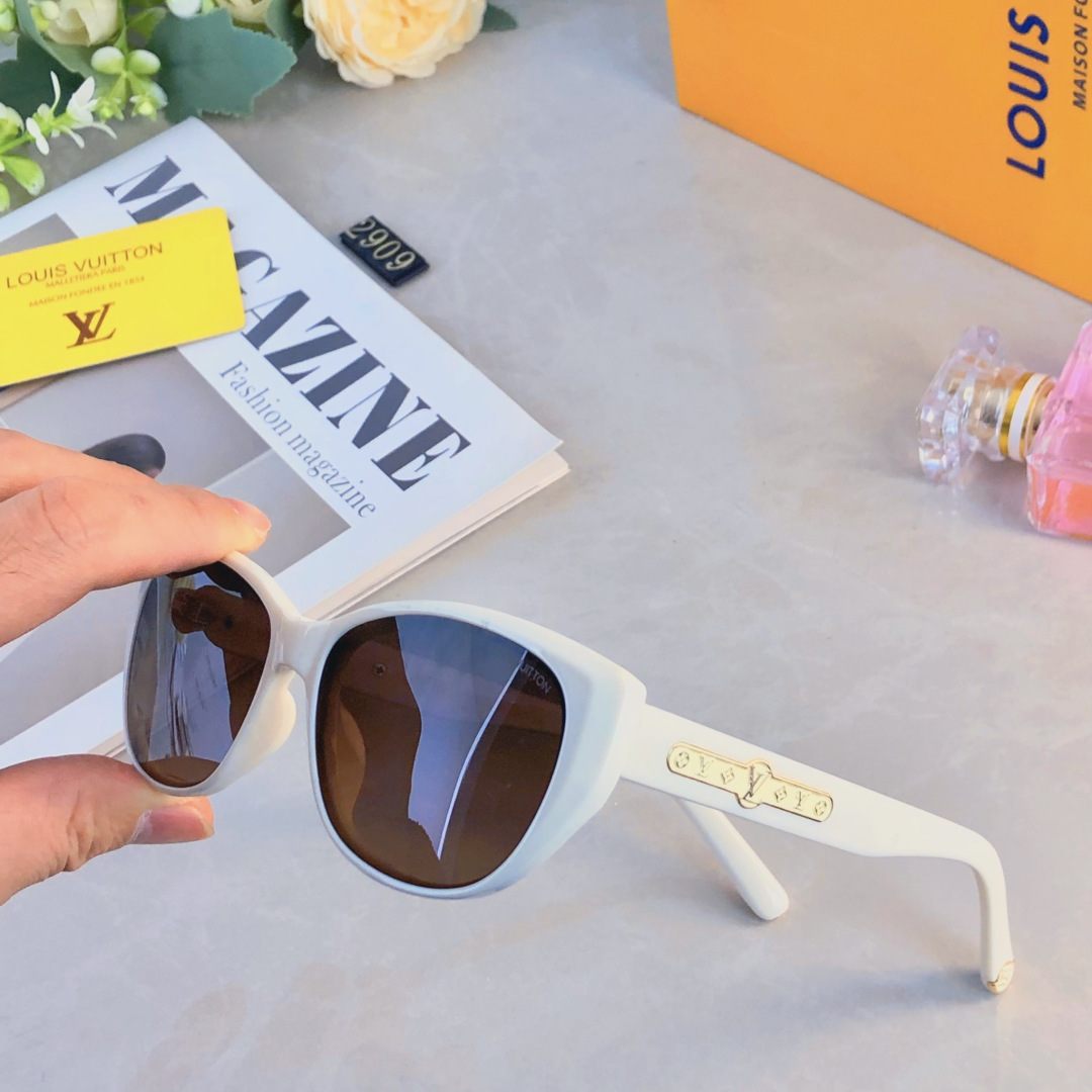 。。Louis vuitto*高级感太阳镜女复古猫眼墨镜时尚欧美防晒太阳镜