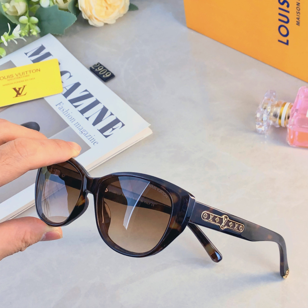 。。Louis vuitto*高级感太阳镜女复古猫眼墨镜时尚欧美防晒太阳镜
