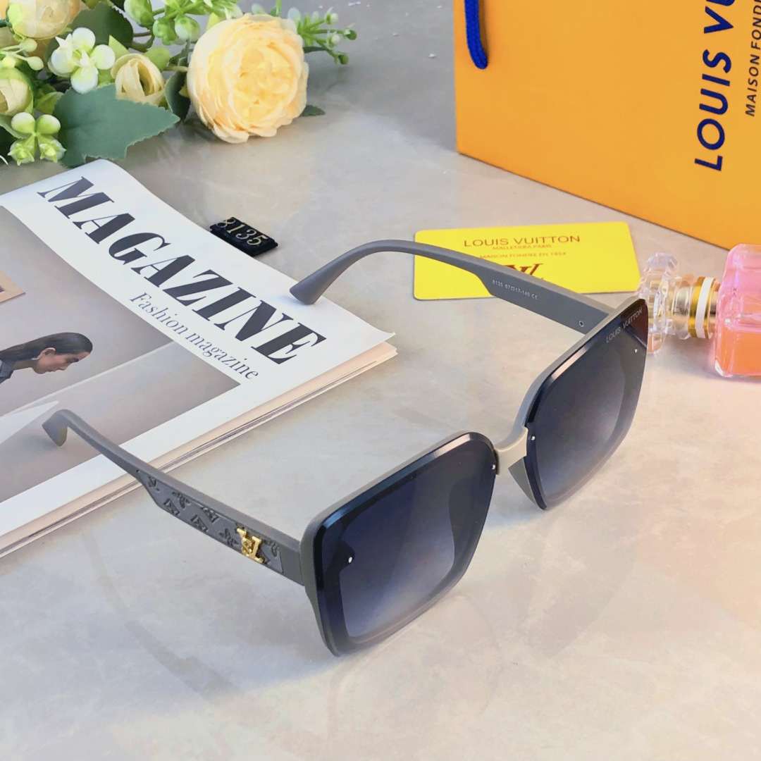 。。Louis vuitto*新款墨镜女潮大方框大脸显瘦高级感街拍防紫外线太阳眼镜
