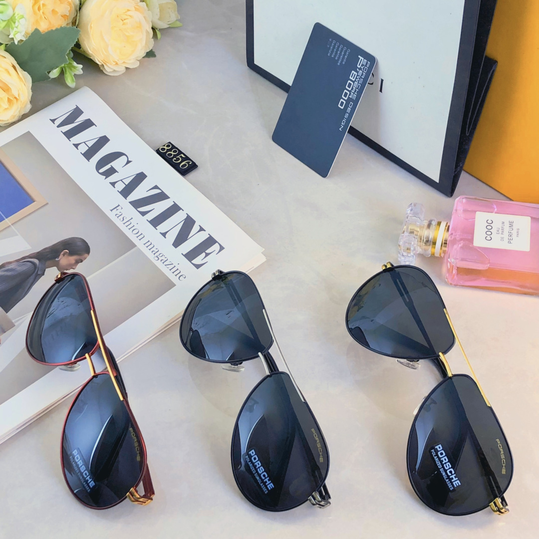 。。Porsch*新款偏光男士墨镜偏光司机驾驶镜太阳镜开车钓鱼蛤蟆眼镜