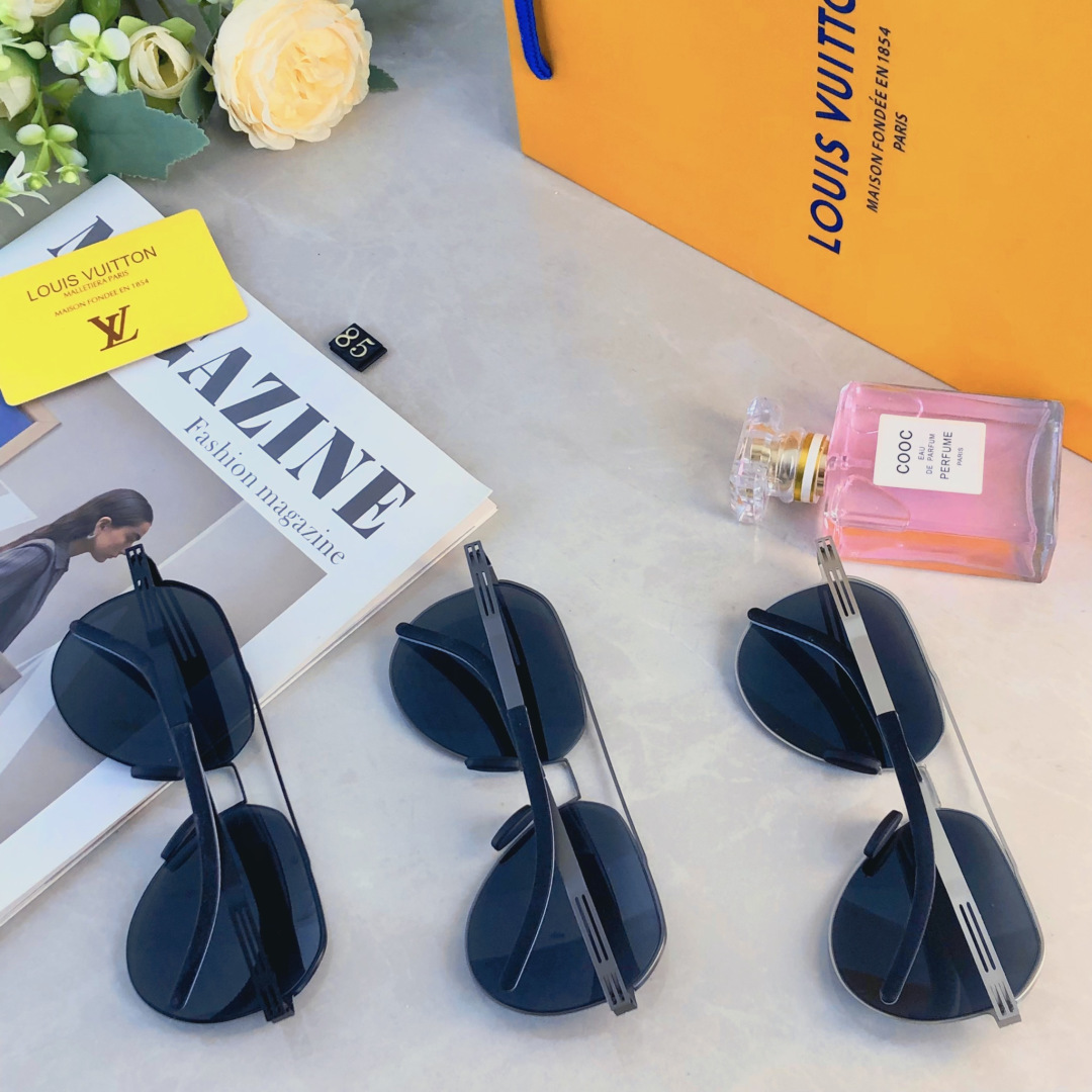 。。Louis vuitto*2026新款偏光太阳镜男士欧美双梁飞行员墨镜尼龙户外钓鱼蛤蟆眼镜