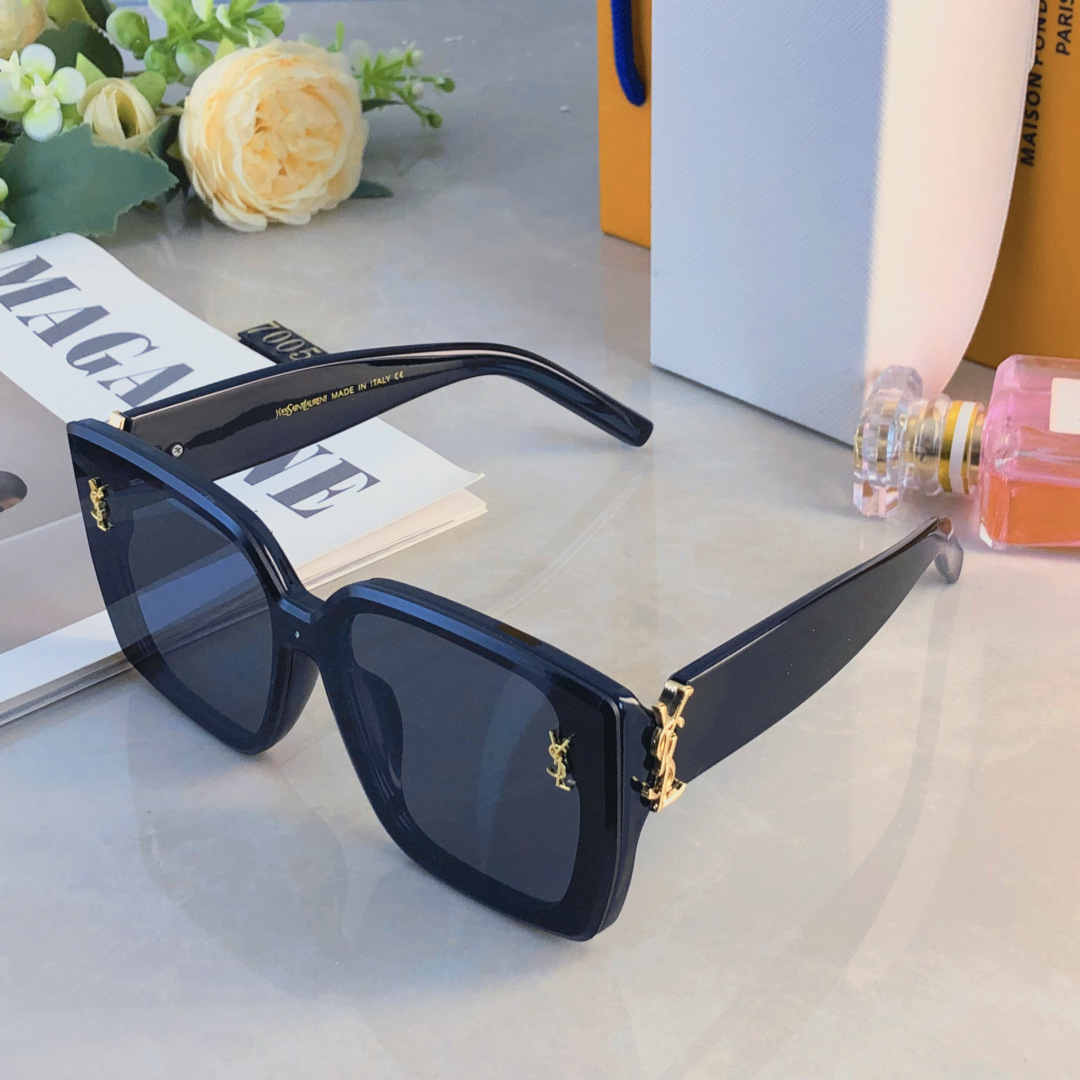 。。YSL新款欧美时尚复古大框蝶形猫眼太阳镜跨境ins风百搭墨镜女高级感