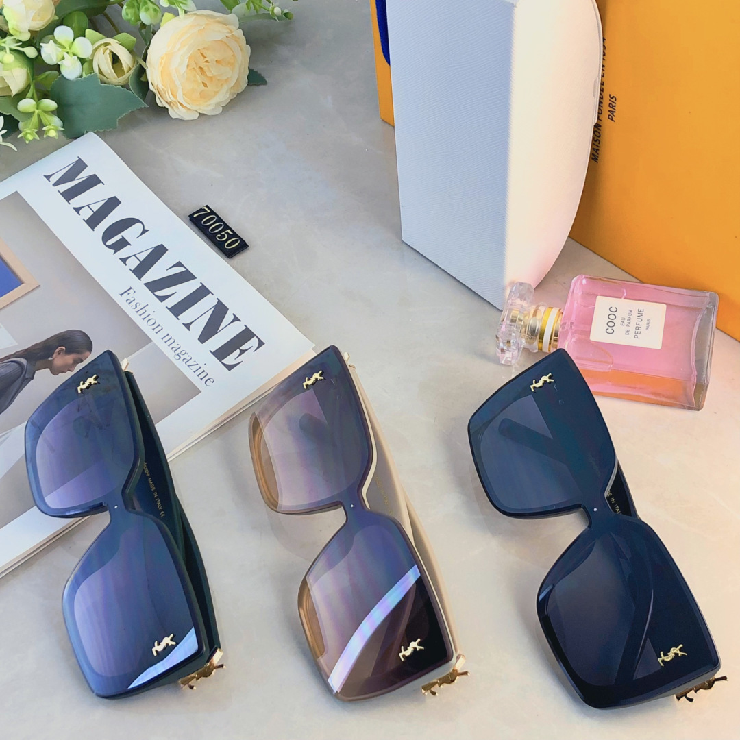 。。YSL新款欧美时尚复古大框蝶形猫眼太阳镜跨境ins风百搭墨镜女高级感