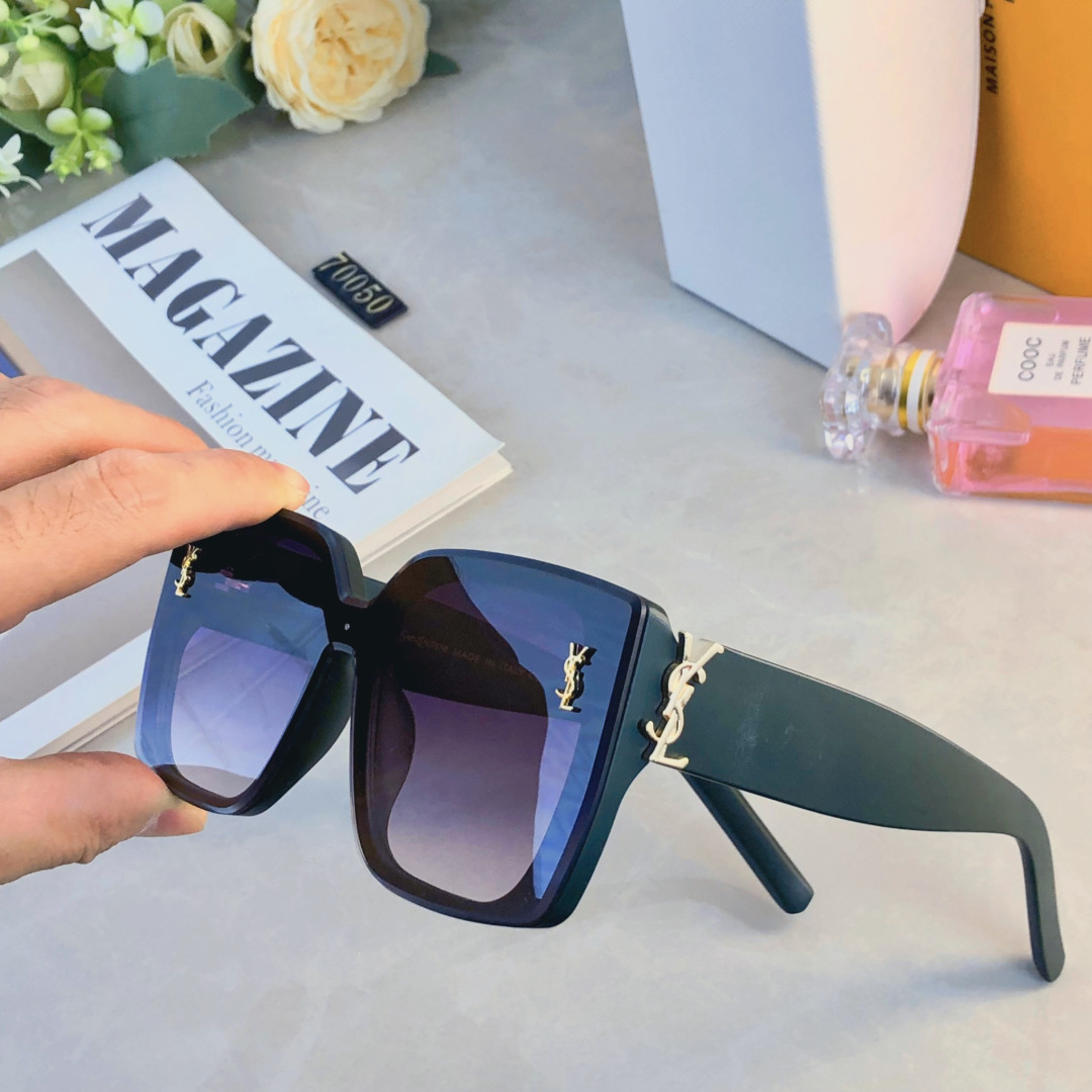 。。YSL新款欧美时尚复古大框蝶形猫眼太阳镜跨境ins风百搭墨镜女高级感