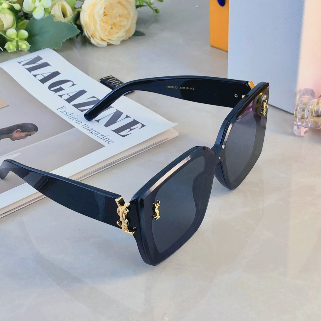 。。YSL新款欧美时尚复古大框蝶形猫眼太阳镜跨境ins风百搭墨镜女高级感