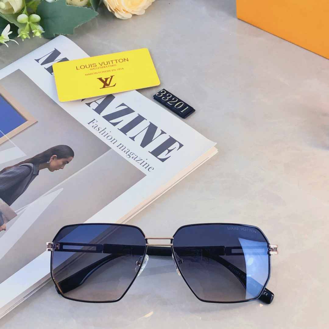 。。Louis vuitto*新款大框太阳镜欧美无框潮时尚墨镜驾驶出游休闲太阳眼镜