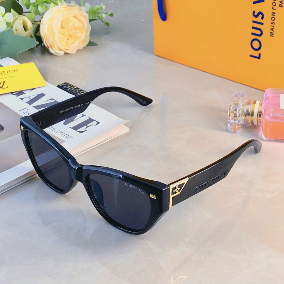 。。Louis vuitto*复古猫眼太阳眼镜女网红墨镜潮搭防紫外线高级感