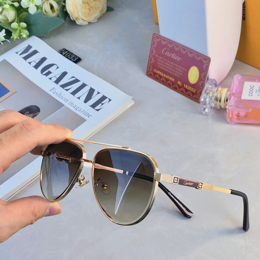 。。Cartie*金属时尚INS风轻奢蛤蟆男士高级感太阳镜户外驾驶墨镜