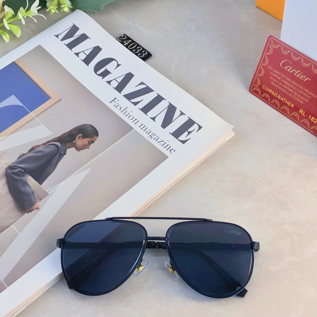 。。Cartie*金属时尚INS风轻奢蛤蟆男士高级感太阳镜户外驾驶墨镜